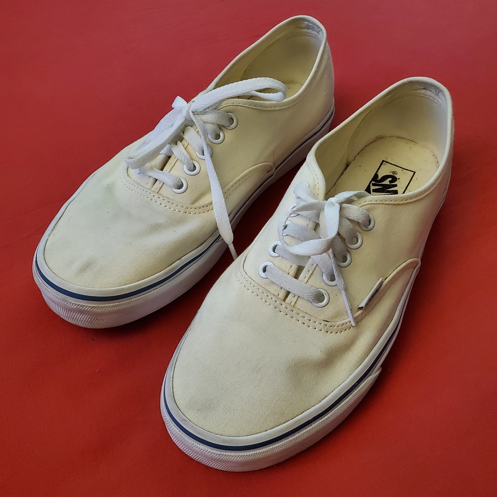Vans Cream Canvas Men's Shoes